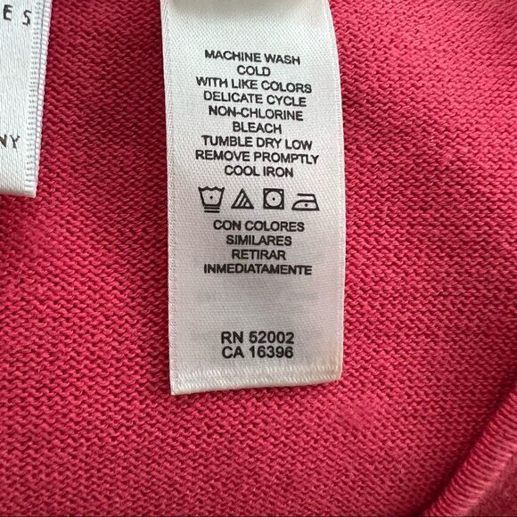 Vintage Emma James Liz Claiborne Embroidered Rose Short Sleeve Sweater Petite SP - Picture 6 of 6